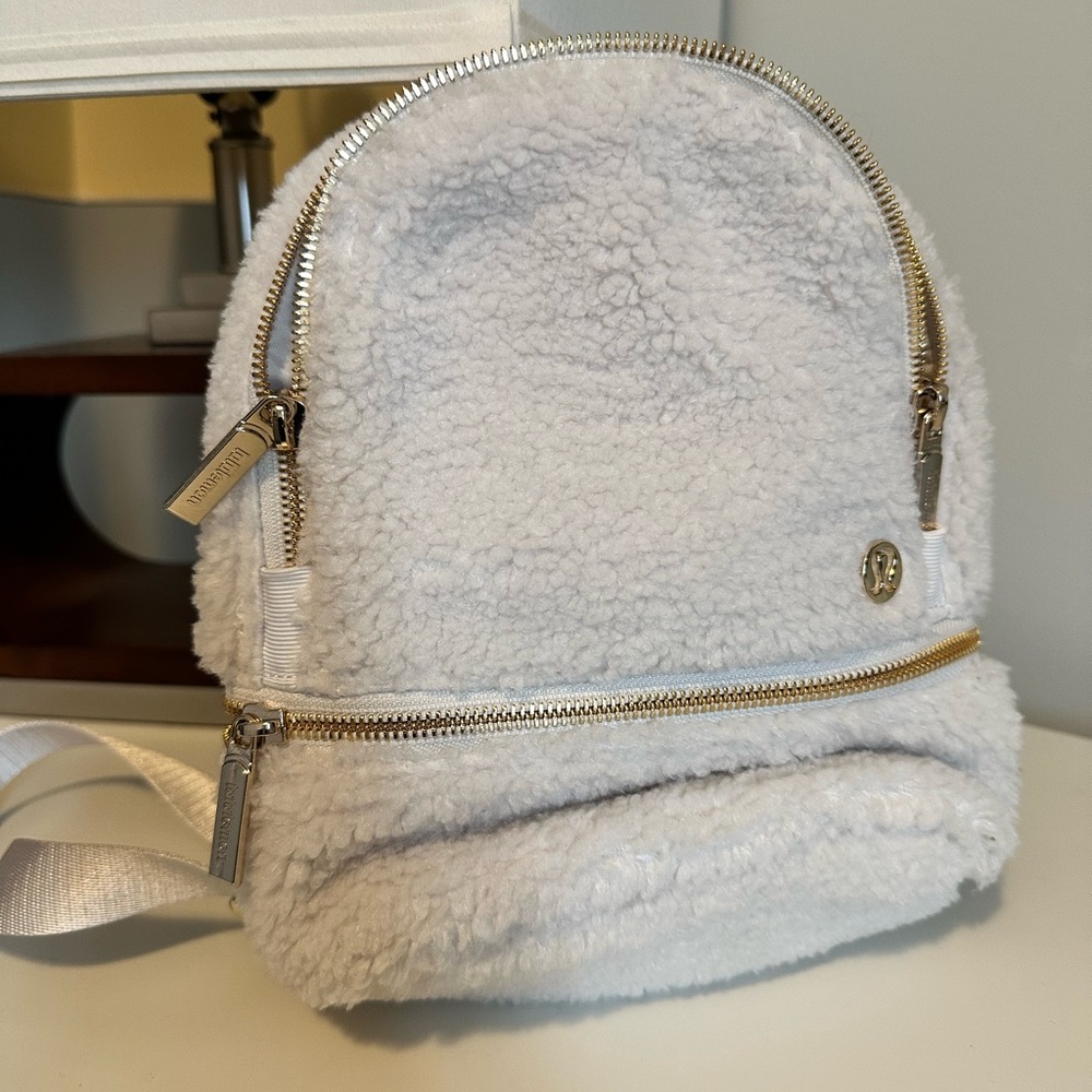 Brand new rare fuzzy lululemon mini backpack